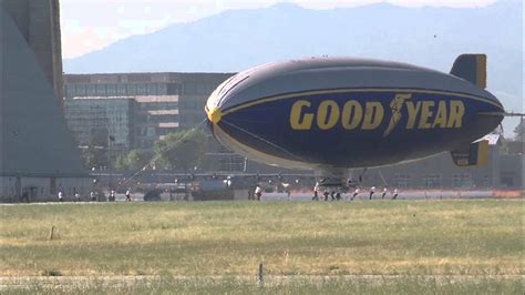 Good Year Blimp Pushing The Envelope Floating Around Nasa Youtube