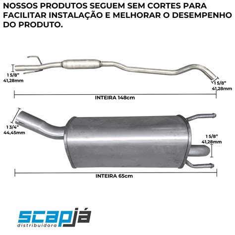 Kit Escapamento Abafador Traseiro Celta 1 0 8v 2001 A 2005