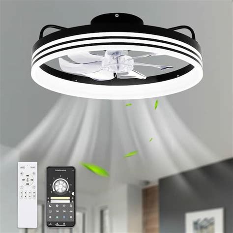 Bella Depot In Led Indoor Flush Mount Black Low Profile Reversible