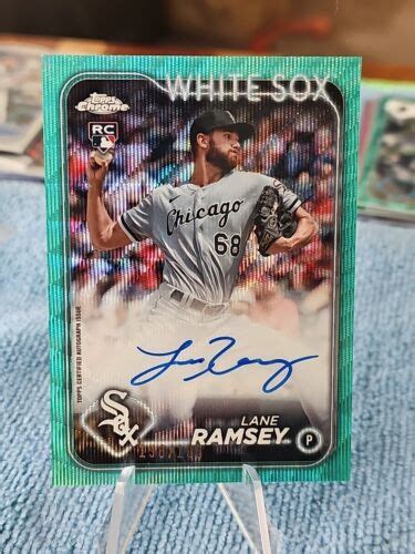 2024 Topps Chrome Lane Ramsey Aqua Wave Auto 199 RC RA RLA White Sox