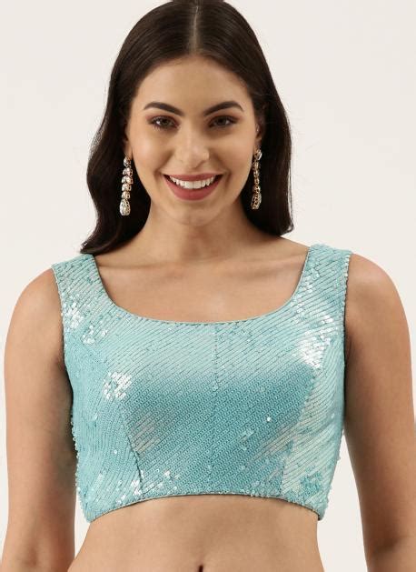 Buy Turquoise Blue Raw Silk Wedding Wear Embroidered Blouse Online From