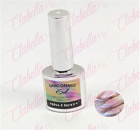 Gel Miss Cherry Uv Led Efecto Unicornio Con Glitter De Colores Para