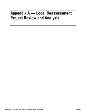 Fillable Online Appendix A Local Reassessment Project Review And