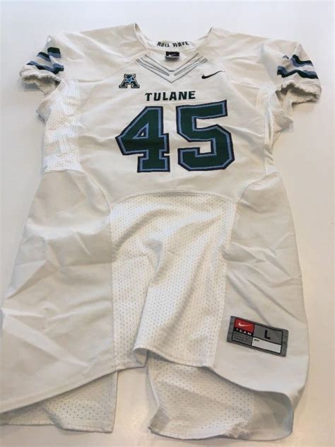 Game Worn Used Nike Tulane Green Wave Football Jersey Size Large #45 ...