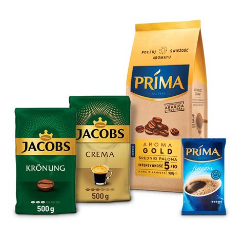 Kawa Ziarnista Jacobs Kronung Crema Prima Aroma Gold Finezja Mielona