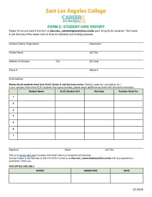 Fillable Online Form A Employer On Campus Recruitment Request Elac