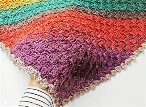 Crochet Simple C2c Triangle Shawl Written Patterncrochet With Etsy