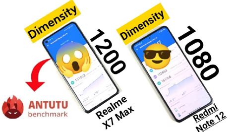 Realme X7 Max Vs Redmi Note 12 Antutu Test Using High Performance Mode