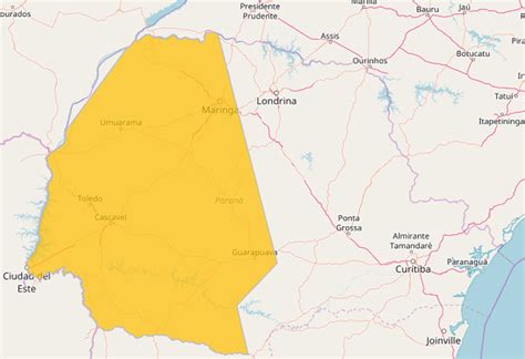 Defesa Civil emite alerta de temporal para Região Oeste do Paraná CGN