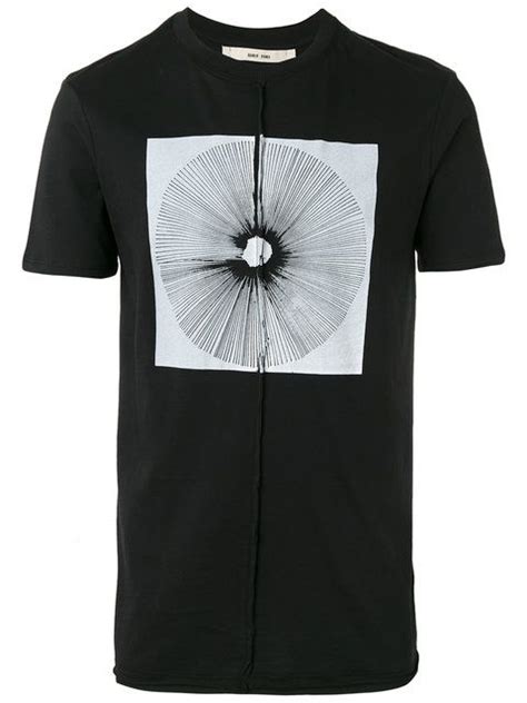 Damir Doma Black Tewes Crown T Shirt In Coal Light Granite Crown Nero