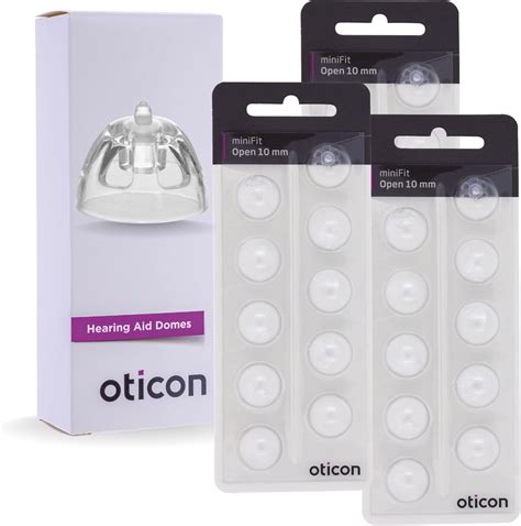 Genuine Oem Denmark Oticon Minifit Open 10mm Large Domes