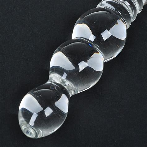 Double Head High Borosilicate Crystal Glass Simulation Dildo Trans