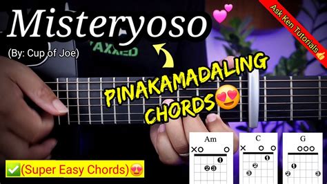 Misteryoso Cup Of Joe EASY CHORDS Guitar Tutorial Song Chords