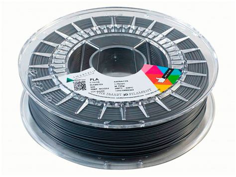 Smart Materials D Smartfil Pla Mm Antracite Filament Pla