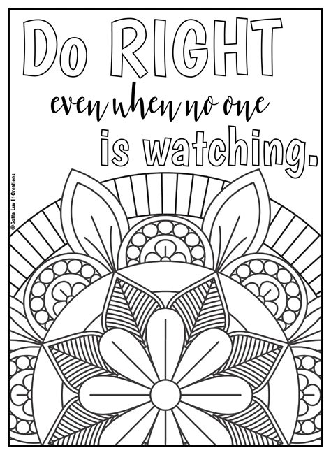 10 Mandala Motivational Coloring Pages 2 Etsy