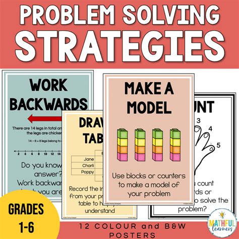 Solve Word Problems in Math with these easy to use Strategy Posters ...