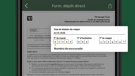 Comment accéder au formulaire de dépôt direct dans lappli TD