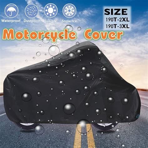 Motorcycle Cover Waterproof Outdoor Protection with Anti-Theft Lock ...