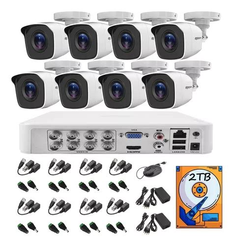 Kit Video Vigilancia Epcom 8 1080p Metal Baluns 2tb Meses Sin Intereses