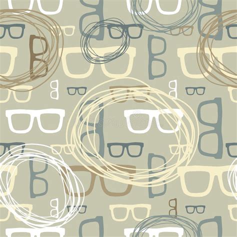 Seamless Eyeglasses Fabric Pattern Stock Vector Illustration Of