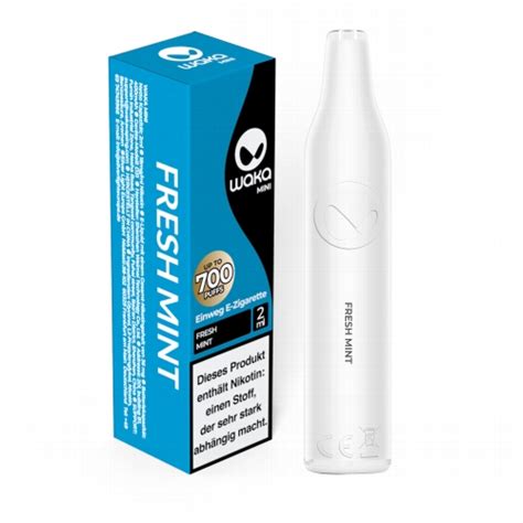 E Shisha WAKA Mini Einweg Fresh Mint 18 mg 700 Zuege TABAK BÖRSE24 de