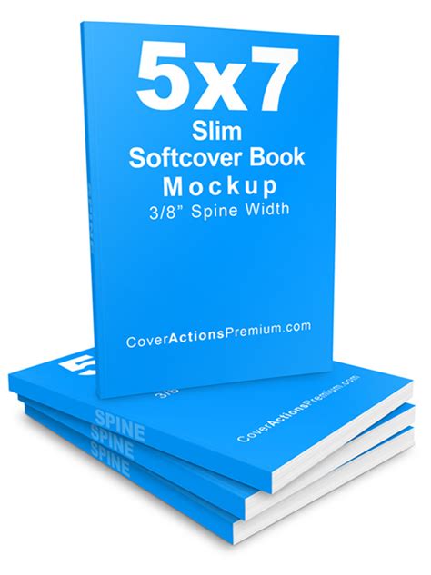 Slim 5x7 Softcover Book Mockup Cover Actions Premium Mockup Psd