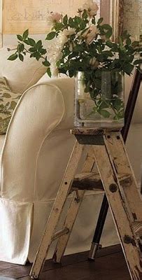 Hob Nobbers Ways To Decorate With Vintage Ladders