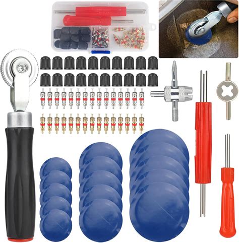 Amazon ZEROYAA 70Pcs Tire Patch Roller Tool Kit 32mmm 42mm 58mm