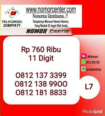 Jual Nomor Nomer Cantik Simpati 11 Digit Kartu Perdana Telkomsel Seri