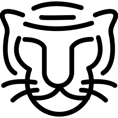 Cat Face Outline Free Icon