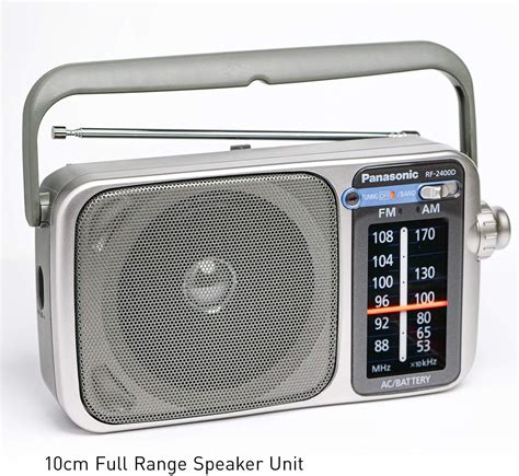 Panasonic Portable Am Fm Radio Battery Operated Analog Ac Power Silver