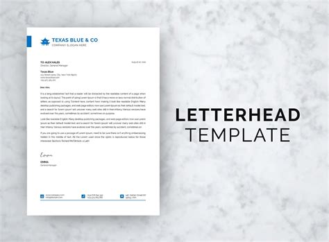 Letterhead Template Word Letterhead Business (Instant Download) - Etsy