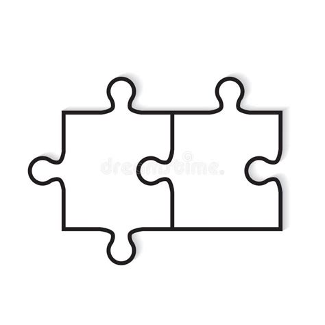 Deux Pièces D'icône De Puzzle Illustration de Vecteur - Illustration du