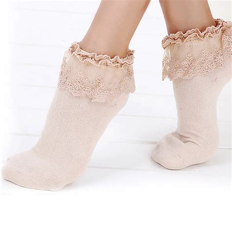 Princess Socks Girl Cute Sweet Women Ladies Vintage Lace Ruffle Frilly