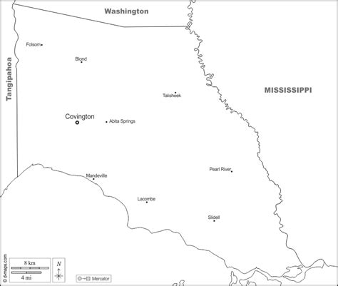 Saint Tammany Parish Free Map Free Blank Map Free Outline Map Free