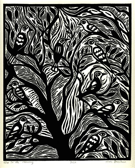 linocut Động vật