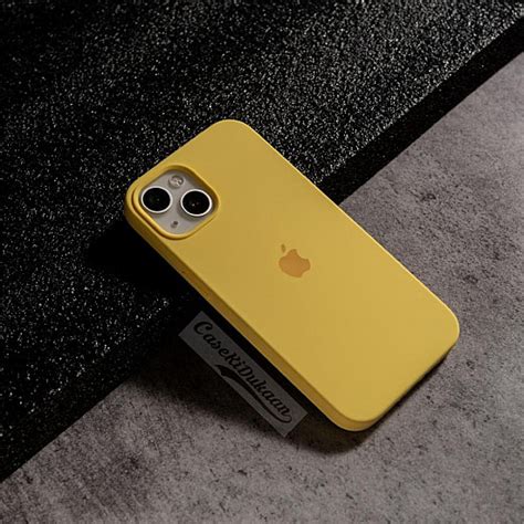 Buy Yellow Silicon Case For iPhone 13