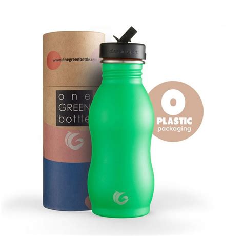 500ml Stainless Steel Curvy Bottle Pickle Green – Fair Kind Child