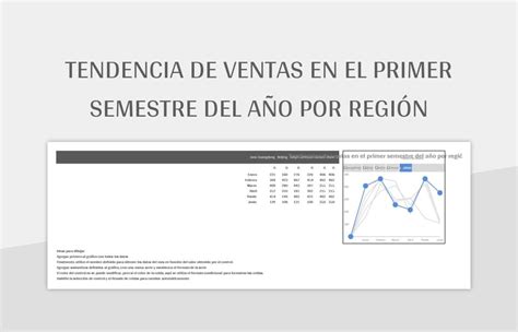 Plantilla de Excel Tendencia De Ventas En El Primer Semestre Del Año