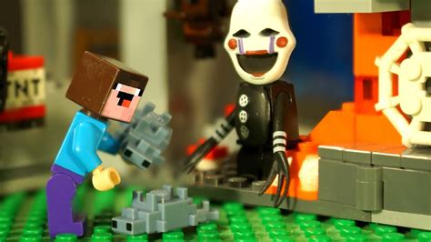 Приключения в Шахтах LEGO Minecraft - Лего НУБик Майнкрафт и ФНАФ FNAF ...