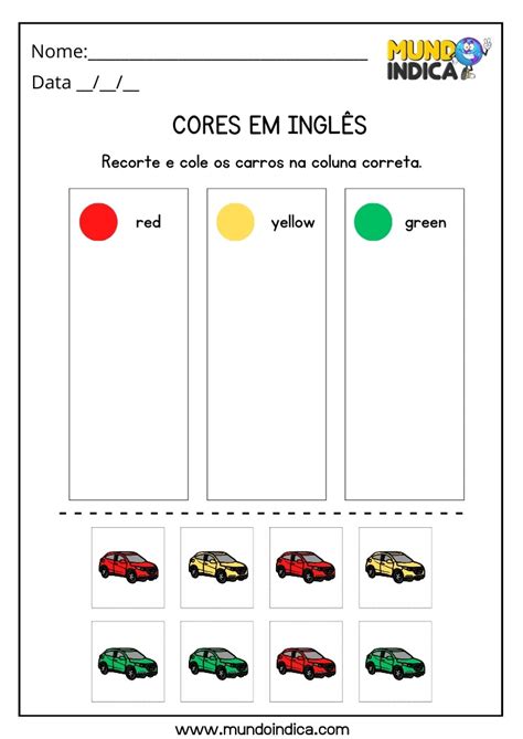 Atividades De Ingl S Para Autistas Para Imprimir