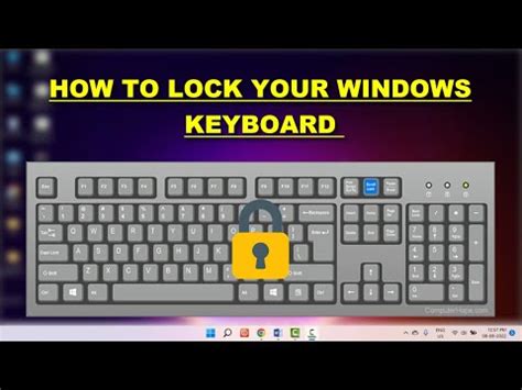 How To Lock Your Pc Or Laptop Keyboard Windows Youtube