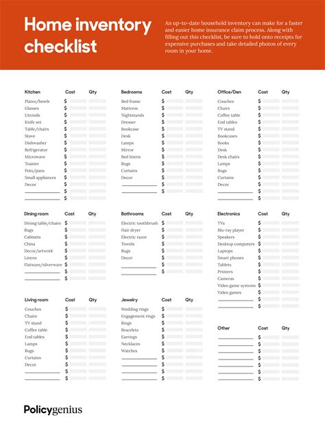 How To Create A Home Inventory For Insurance Policygenius