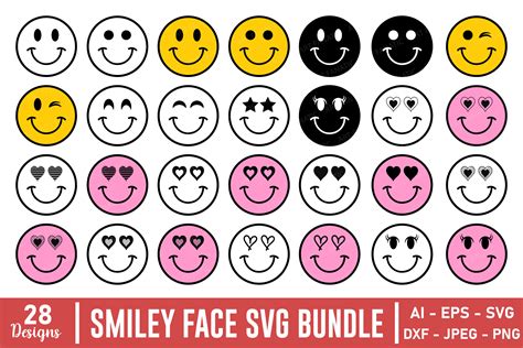 Smiley Face Svg Bundle Smile Svg Happy Face Svg Emoji Svg Etsy Porn