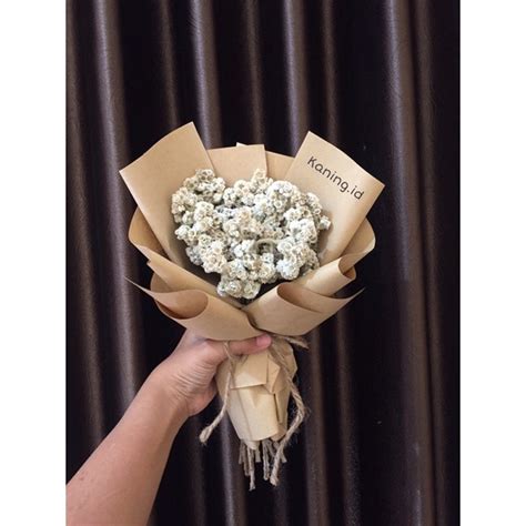 Jual Buket Dried Flower Buket Bunga Kering Bulet Bunga Bouquet