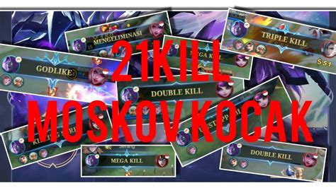 PERMAINAN ANAK 167 21 KILL MOSKOV BEST GAMEPLAY DAN BUILD Mlbb Moskov