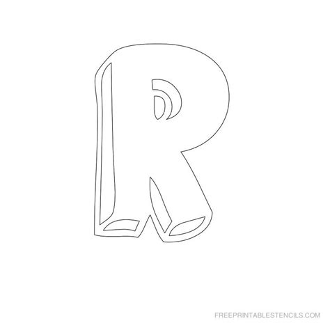 Printable Bubble Letter R Free Printable Stencils