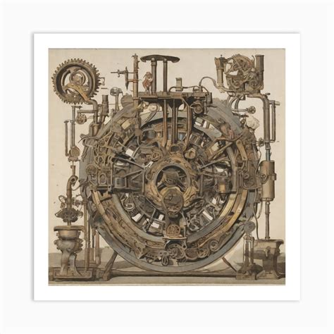 Mechanical Clock Art Print by Deep ai arts - Fy