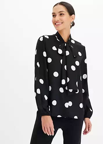 Polka Dot Pussy Bow Blouse By Bonprix Bonprix
