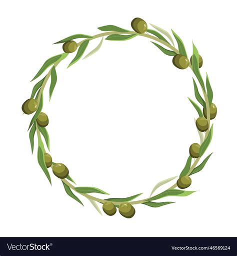 Olive wreath Royalty Free Vector Image - VectorStock